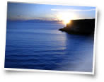 costa di Lampedusa al tramonto